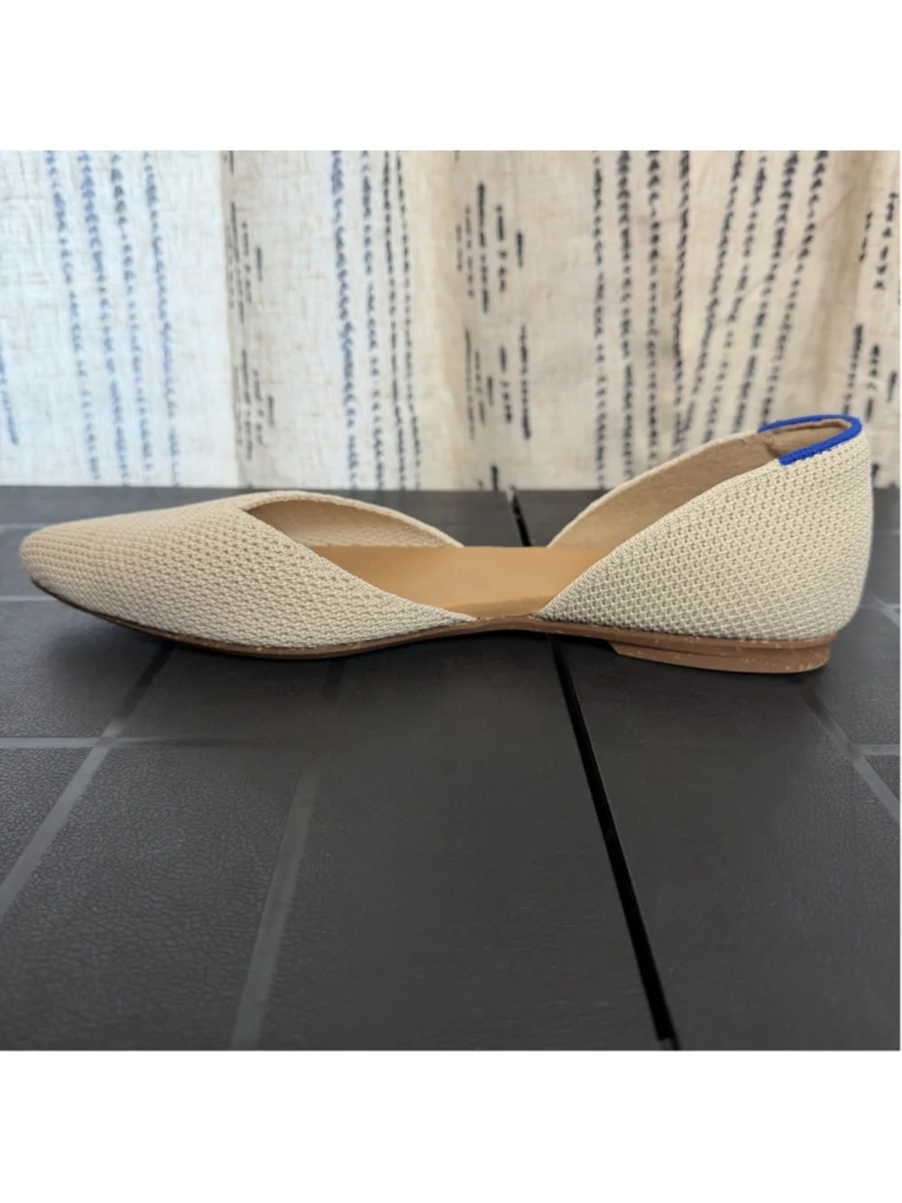Rothy’s The D’Orsay Point Flat Conch Raffia Knit Size 9 EUC Slip On Comfort